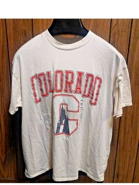 wild fable White Colorado Graphic Short Sleeve Tee Vintage 80s To 90s Medium